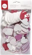 Produktbild Rayher Moosgummi Stanzteile Herzen, bunt, 100 Stück