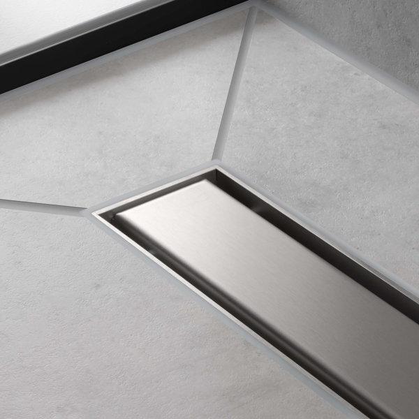 Image du produit hansgrohe RainDrain Match Set de finition Caniveau de douche 800 avec cadre réglable en hauteur (inox brossé) (800 mm)