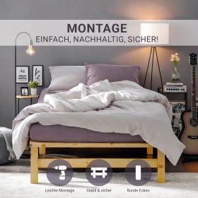 Produktbild Homestyle4u Palettenbett mit Matratze & Lattenrost (90 x 200 cm)