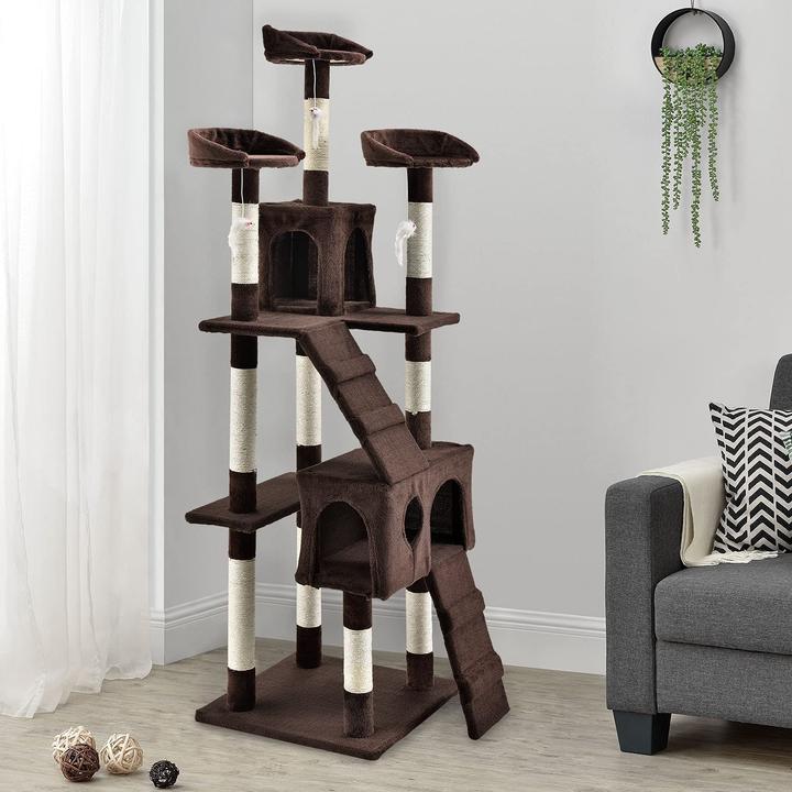 Produktbild Juskys XXL Kratzbaum Amy braun (170 cm, Braun)