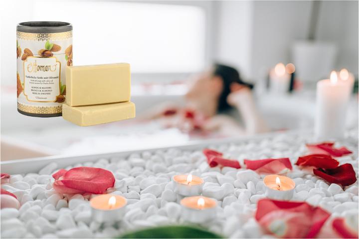 Immagine prodotto Natura Punto 2 barre di sapone di palazzo miele e mandorle (Sapone duro)