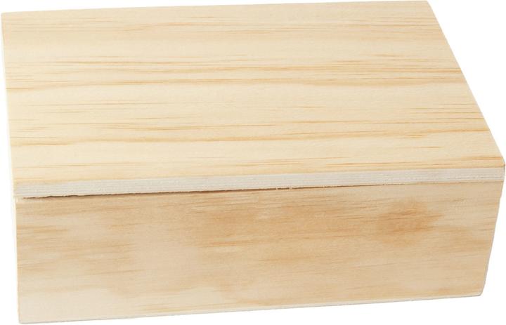 Natura Punto Box for sugar and for storage, made of wood, natural, 17 x 17 x 5 cm