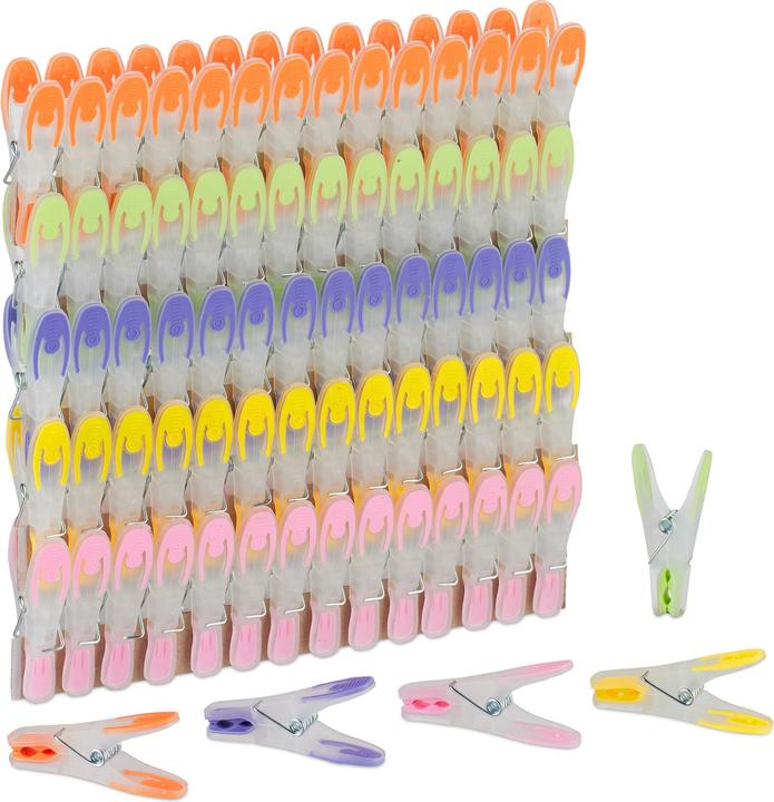 Produktbild Relaxdays Wäscheklammern Soft-Grip 75 Stück