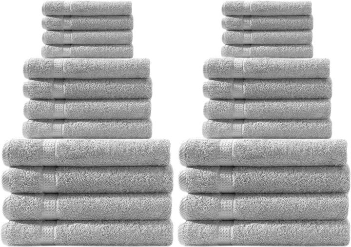 Casativo Handtuchset 24-teilig silber