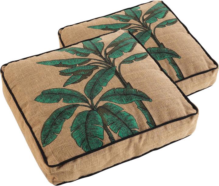 Immagine prodotto Casativo Set di 2 cuscini da pavimento in juta (40 x 40 x 8 cm)