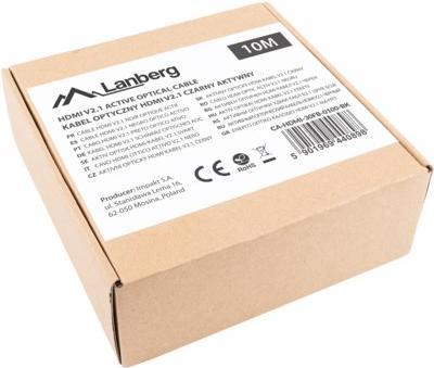 Produktbild Lanberg KABEL HDMI KABEL HDMI M/M V2.1 10M OPTYCZNY AOC CZARNY CA-HDMI-30FB-0100-BK (10 m, HDMI)