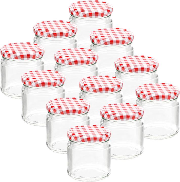Casativo 12er-Set Einmachgläser mit Schraubdeckel (12 Stk., 0.21 l)