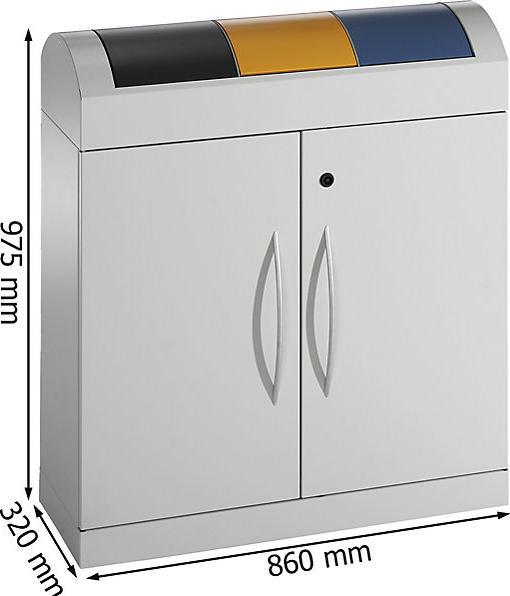 Image du produit kaiserkraft Système de collecte et de tri des matières recyclables (135 l)