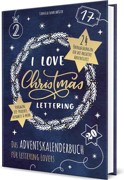 Produktbild I Love Christmas Lettering - Das Adventskalenderbuch für Lettering Lovers
