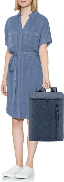 Produktbild reisenthel Reisetasche Overnighter-Backpack Herringbone Dark Blue (13 l)
