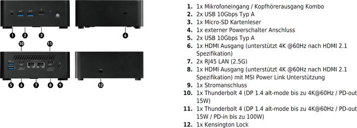 Produktbild MSI Cubi NUC 1MG (Intel Core 7 150U, 16 GB, 512 GB, Intel UHD Graphics)