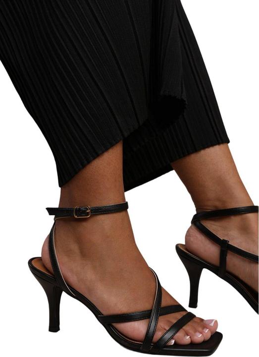 Actual product image Where's That From Womens/Ladies Austin PU Crossover Strap Mid Heel High Heels (39)