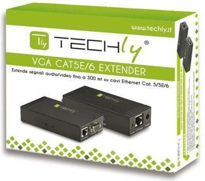Actual product image Techly Amplifier Extender VGA and Audio over Network Cable