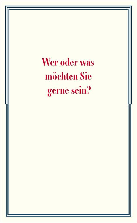 Produktbild Der Fragebogen von Marcel Proust. Ein Notizbuch zum Ausfüllen (Harter Einband)