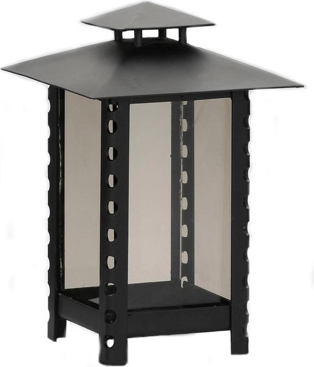 Actual product image Metallwarenfabrik Moll Grave lantern metal lacquered with parol glass bronze 14x14x23cm black (14 x 14 x 23 cm, 1 x)