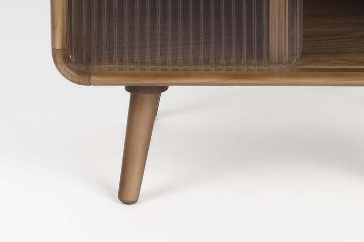 Image du produit Zuiver Side Table / Bed Stand Rise Walnut (50 x 50 x 55 cm)