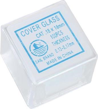 Actual product image Byomic Cover slips 18x18 mm 100 pieces