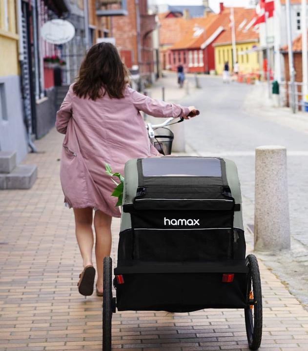 Produktbild hamax Avenida One Fahrradanhänger blau mit Federung