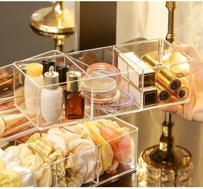 Immagine prodotto MU Style Organizzatore per il trucco in acrilico con 3 scomparti