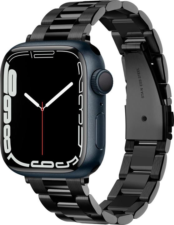 Spigen MODERN FIT BAND Apple Watch 4 / 5 / 6 / 7 / 8 / SE (38 / 40 / 41MM) BLACK (38 mm, 40 mm, 41 mm, Acier inoxydable)