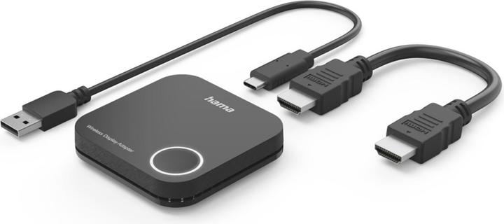 Actual product image Hama Wireless-Display-Adapter, HDMI™, Full-HD 1080p, inkl. Kabel (USB-C, Jack socket, HDMI, 23 cm)