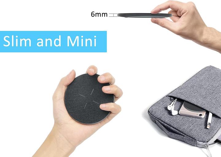 Actual product image Conceptronic Wireless Charger 15W Qi USB-A + USB-C Grey (15 W)