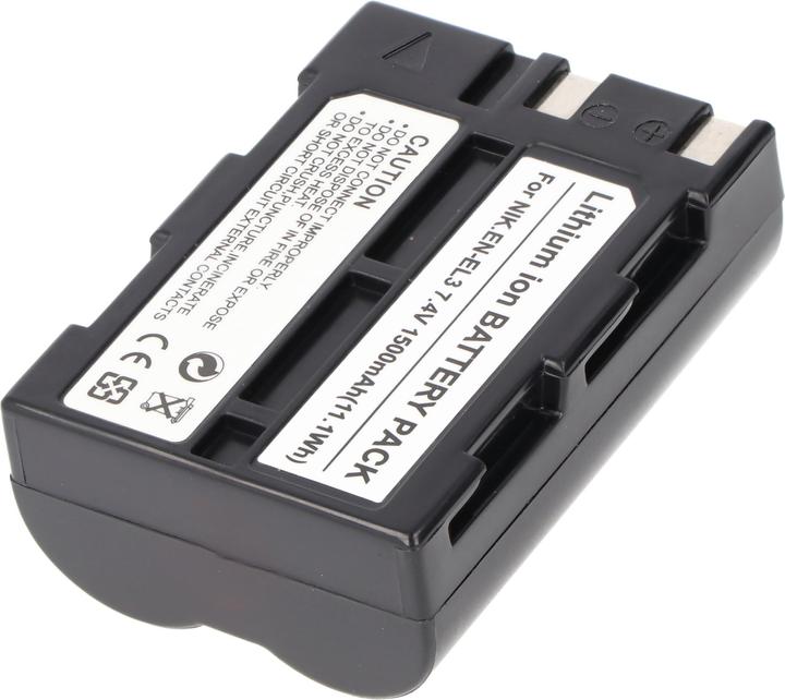 Actual product image AccuCell Akku passend für Nikkon EN-EL3, Li-ion, 7,4V, 1500mAh, 11,1Wh