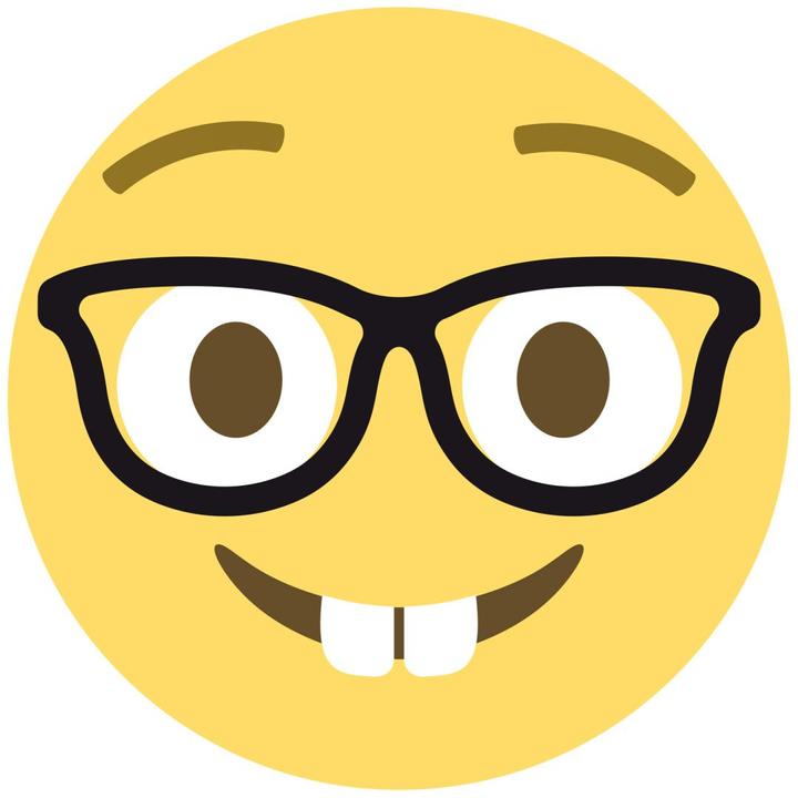 Image du produit Emojione Emoji visage d'intello (20 x 20 cm)