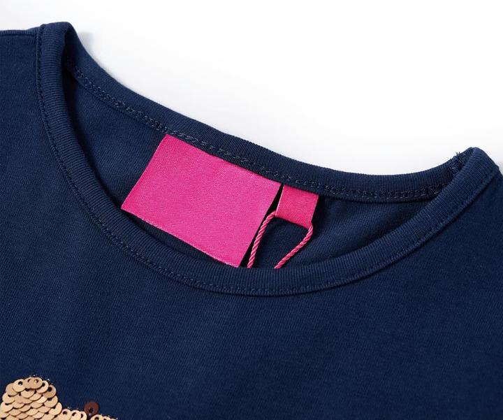 Immagine prodotto VidaXL Camicia da bambino a maniche lunghe blu navy 128,Materiale: 95 % cotone (128)
