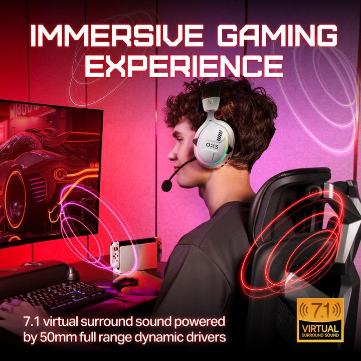 Productafbeelding OXS Storm G2 Wireless Gaming Headset 7.1 Virtual Surround Sound