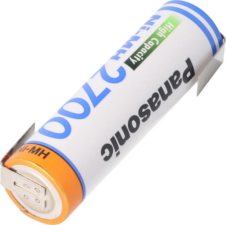 Immagine prodotto Panasonic Akku Mignon AA NiMH, BK-3HGAE mit Lötfahne in Z-Form (1 pz., AA, 2700 mAh)