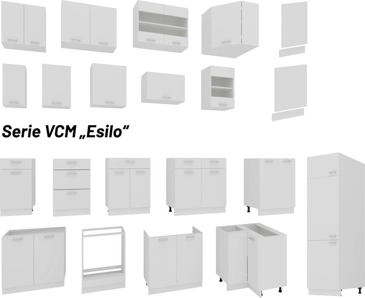 Produktbild VCM Eckschrank Küchenschrank Küchenunterschrank Küche Unterschrank Küchenmöbel Esilo (76 x 76 x 82 cm)