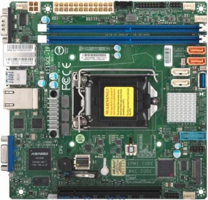 Actual product image Supermicro X11SCL-IF (LGA 1151, Intel C242, Mini-ITX)