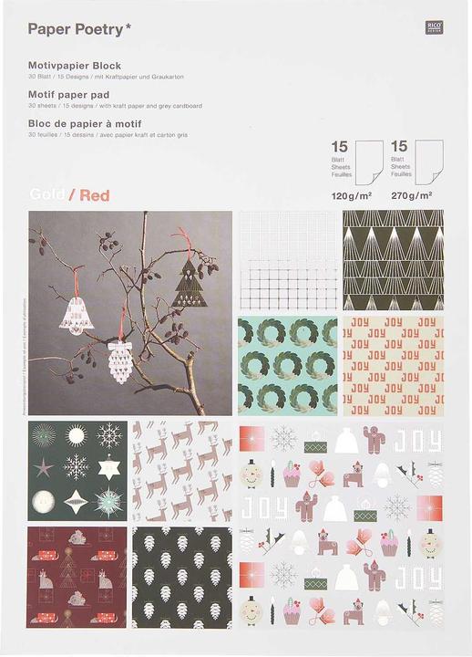 Produktbild Rico Design Motivpapierblock I love Christmas FSC MIX, 30 Blatt (120 g/m², 30 x)