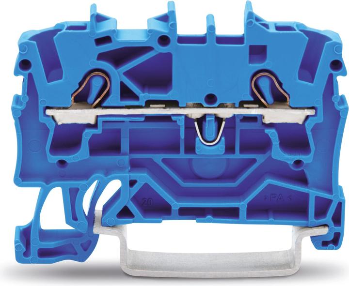 Produktbild Wago DIN-Schienen-Klemmleiste 2x2,5mm2 blau