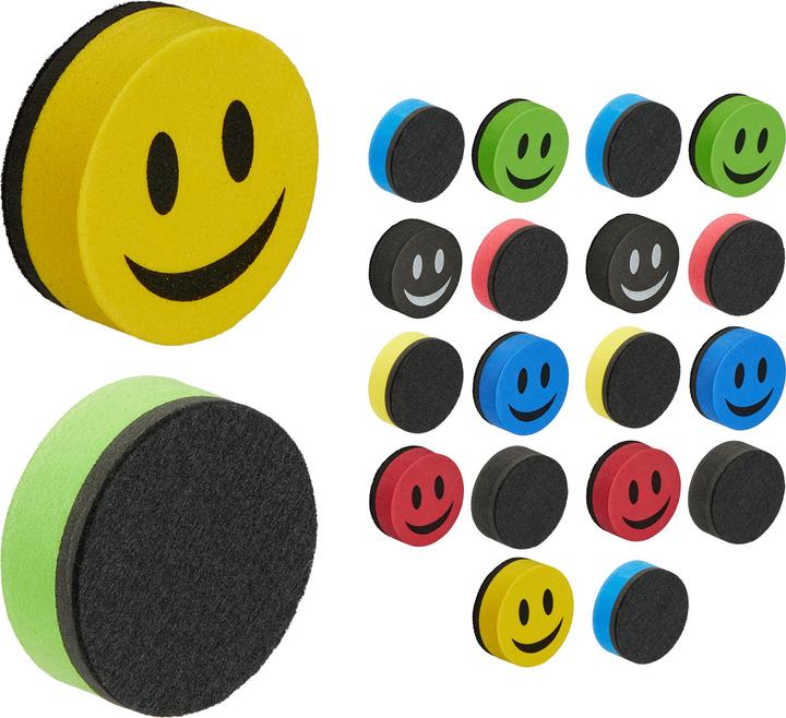 Relaxdays 20x whiteboard sponge