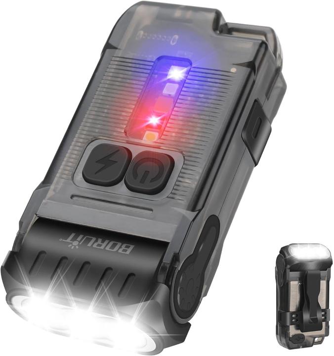 Produktbild Boruit V15 Mini Power Lampe - 80° drehbar - 1200 Lumen -10 Modi - Magnetische Basis (Schwarz)