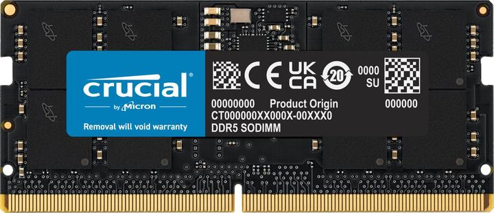 Crucial SORAM D5 5600 16GB C46 Tray (1 x 16GB, 5600 MHz, DDR5 RAM, SO-DIMM)