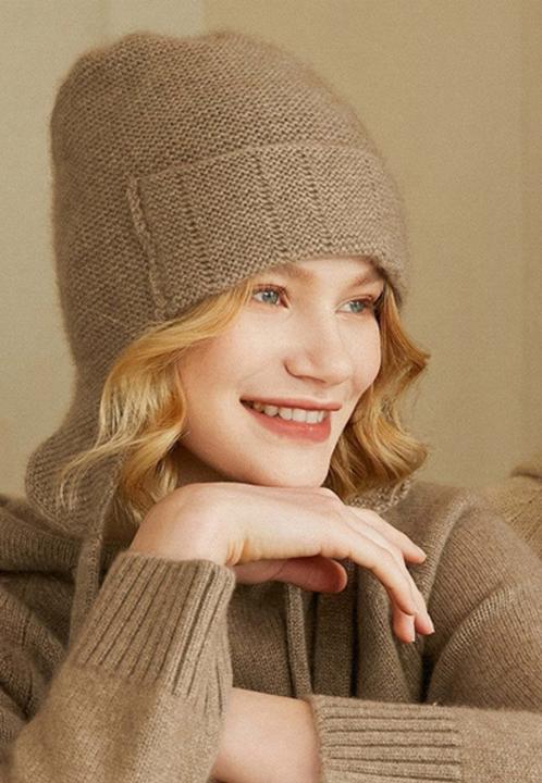 Actual product image Bellemere Beannie Cashmere Earflap Beanie