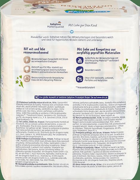 Valeurs nutritives et ingrédients dm babylove Matelas à langer