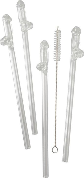 Produktbild NoBraPro Glass Drinking Straw Willy (4 x)