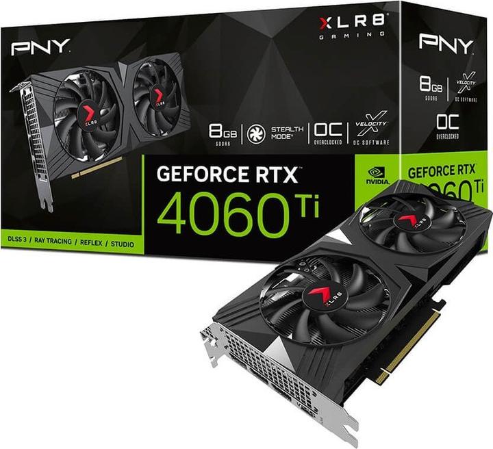 Actual product image PNY GeForce RTX 4060 Ti XLR8 Gaming Verto OC Dual Fan (8 GB)