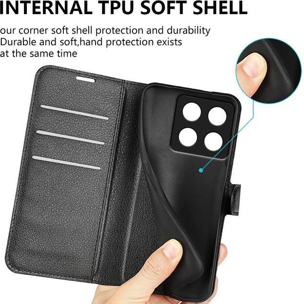 Produktbild MU Classic Litchi Leder Bookcover Series (Xiaomi 14T)