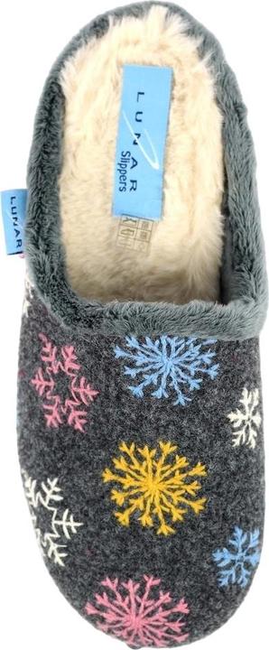 Actual product image Lunar Womens/Ladies Juniper Snowflake Slippers (39)