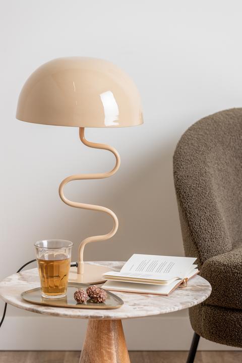 Produktbild Leitmotiv Tafellamp Twist - Metaal - Lichtbruin - 31x54x31 cm (BxHxD) - Soft Brown - E27/15W (E27)