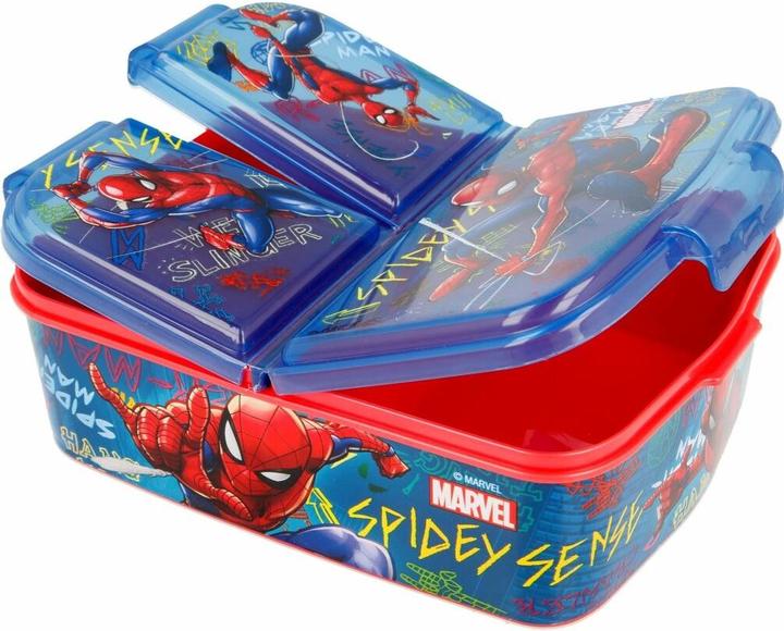Produktbild Stor Spiderman "GRAFFITI" - Brotdose mit Fächern