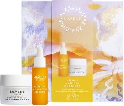 Actual product image Lumene LUMENE SET Nordic-C Glow Boost Essence 30ml + Overnight Bright Sleeping Cream 50ml rozświetlające (Facial care set)