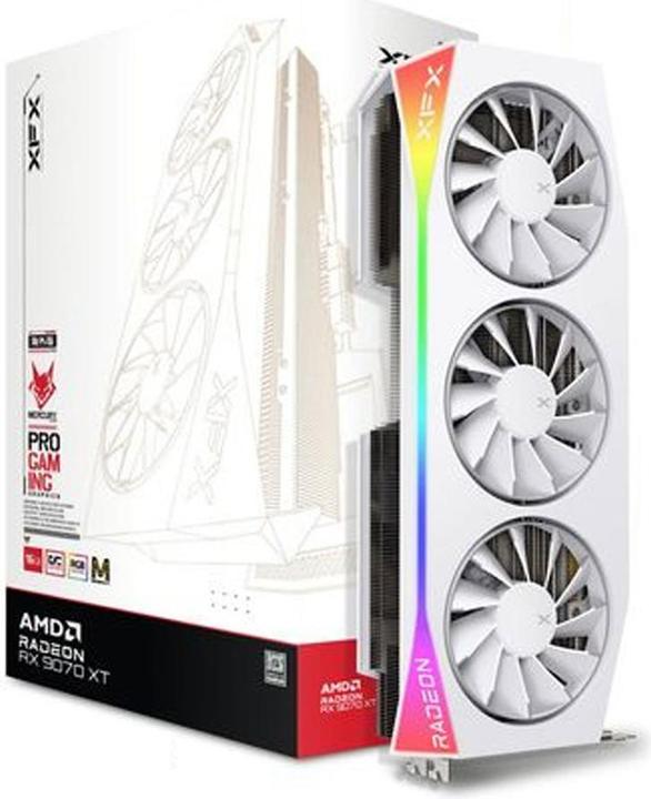 Productafbeelding XFX Mercury Radeon RX 9070 XT OC White Magnetic Air Edition (16 GB)