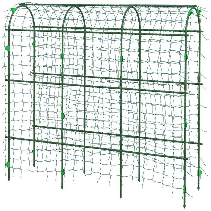 Produktbild Swisshandel24 Rankgitter, verstellbares Spalier, mit Netz, für Garten, Balkon, Stahl, Grün, 43 x 182 x 183 cm (182 cm, 43 cm)
