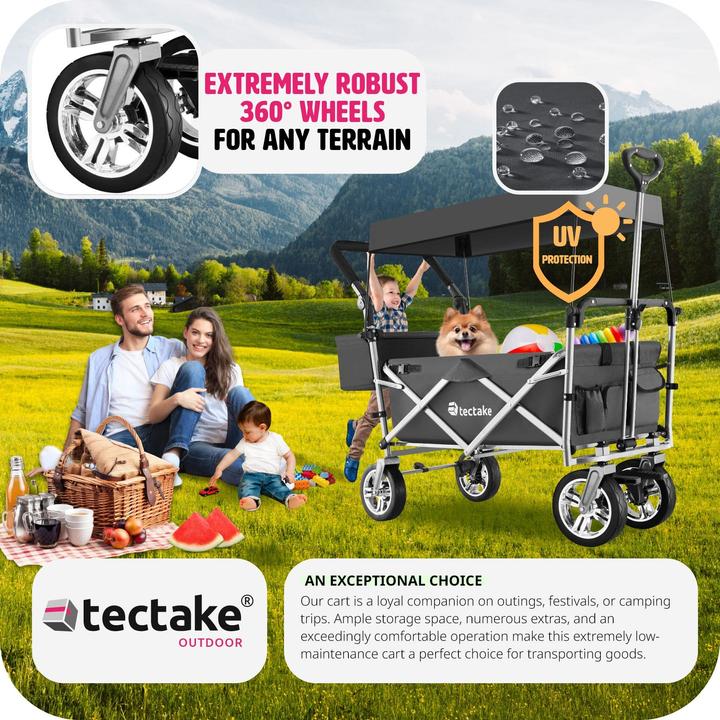 Image du produit tectake Chariot de jardin pliable 80 kg NICO